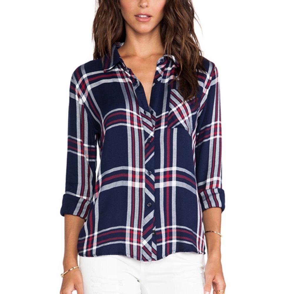 Rails Hunter Button Down In Patriot (Navy) And Red - image 1